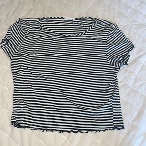 Black and white cropped top.